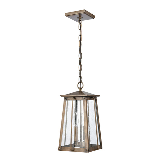 Kirkdale 15" 2 Light Pendant in Vintage Brass