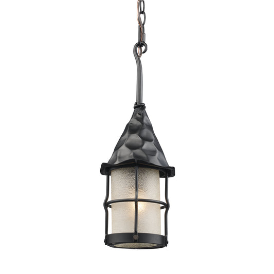 Rustica 18" 1 Light Pendant in Matte Black