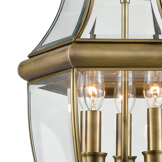 Ashford 3 Light Pendant in Antique Brass