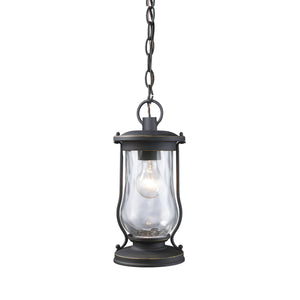 Farmstead 1 Light Pendant in Matte Black