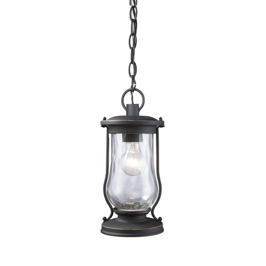 Farmstead 1 Light Pendant in Matte Black