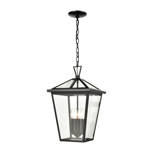 Main Street 4 Light Pendant in Black