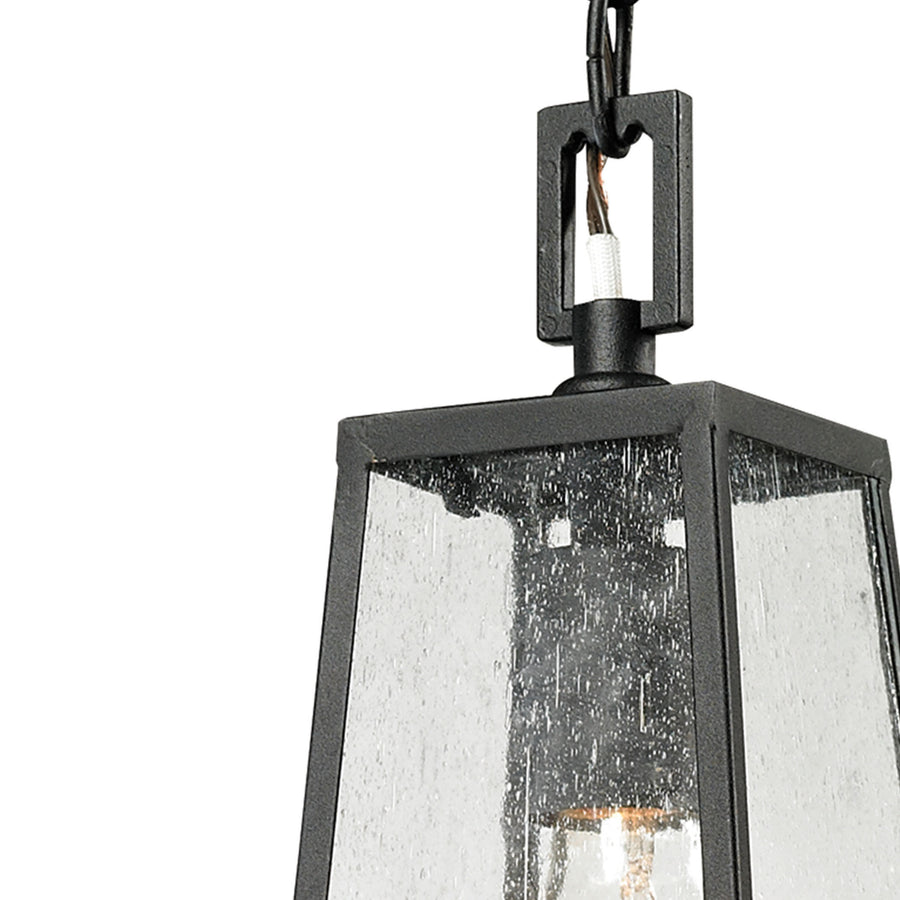 Meditterano 1 Light Pendant in Matte Black