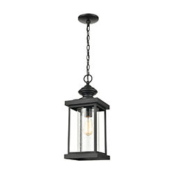 Minersville 1 Light Pendant in Matte Black