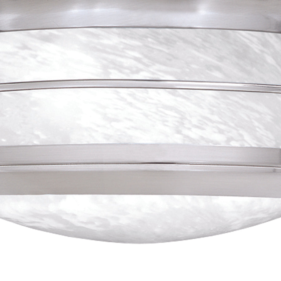 Outdoor Essentials 2 Light Flush Mount in Brushed Nickel