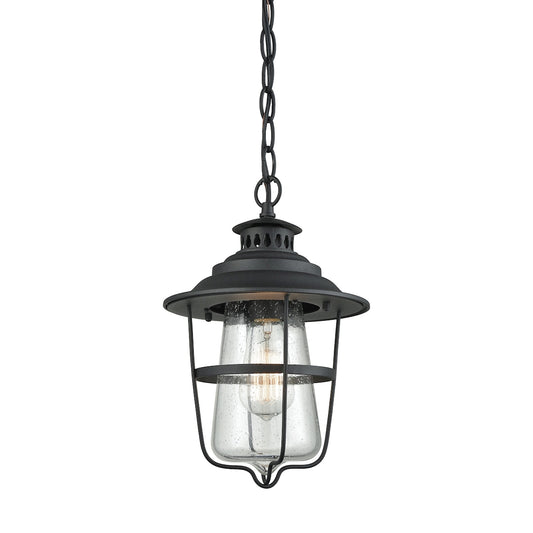 San Mateo 1 Light Pendant in Textured Matte Black