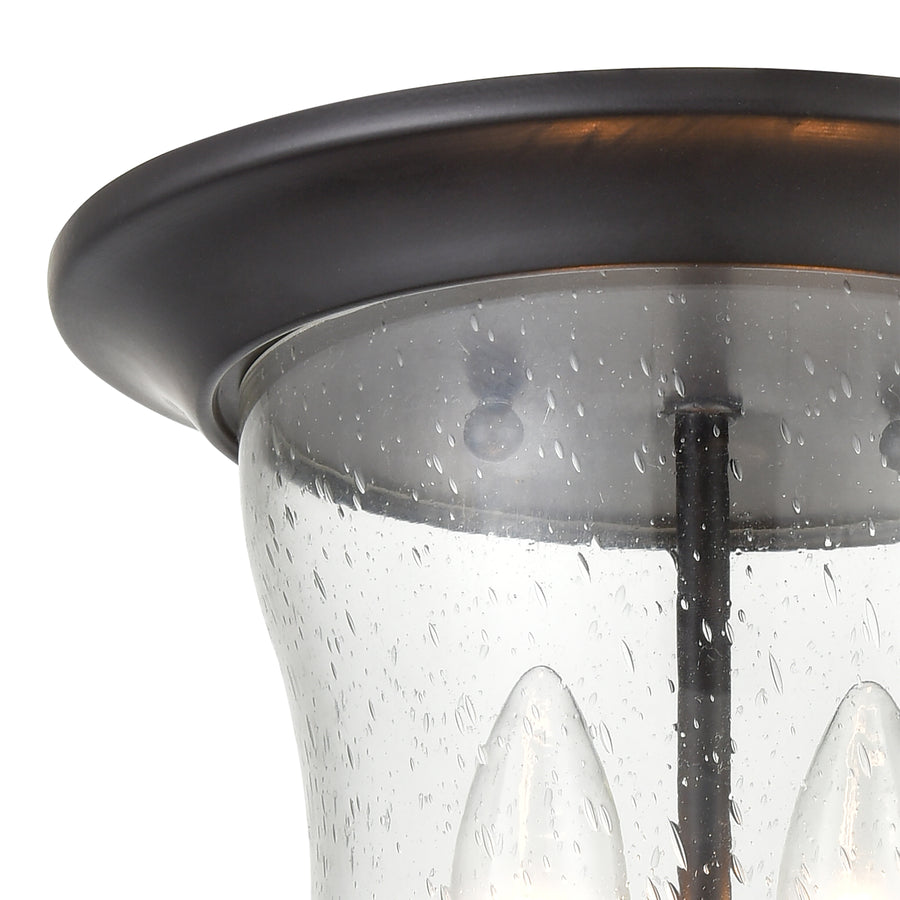 Trinity 2 Light Flush Mount in Oil Rubbed Bronze