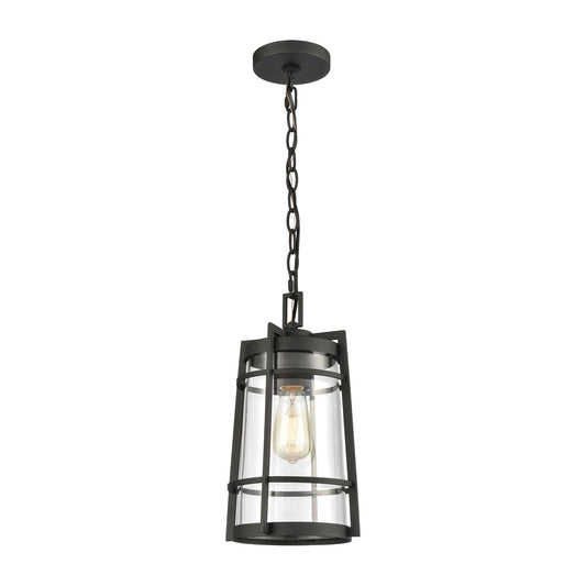 Crofton 1 Light Pendant in Charcoal