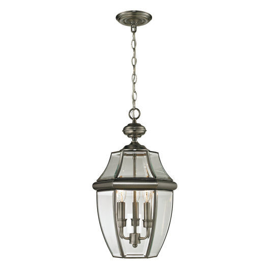 Ashford 12" 3 Light Pendant in Antique Nickel