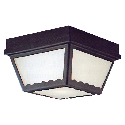 Outdoor Essentials 5" 2 Light Flush Mount in Black