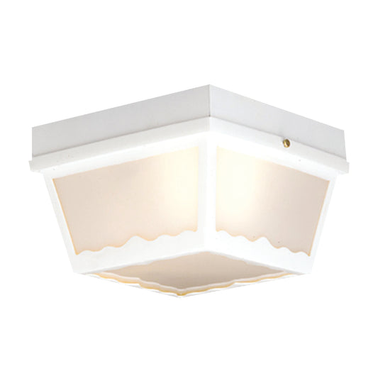 Outdoor Essentials 5" 2 Light Flush Mount in White