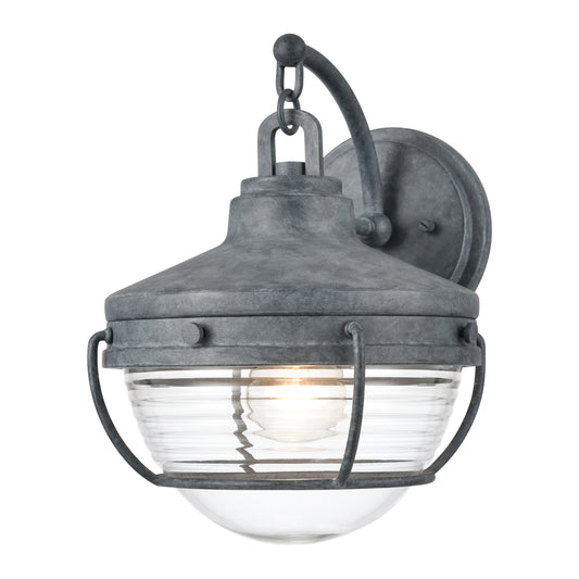 Eastport 12" 1 Light Sconce in Aged Zinc