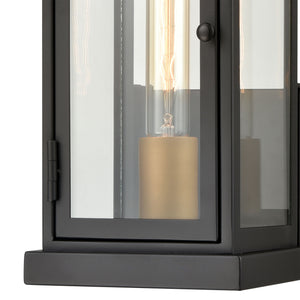 Foundation 12' 1 Light Sconce in Aged Bronze & Matte Black