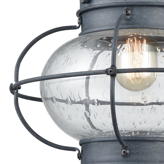 Onion 10" 1 Light Sconce in Aged Zinc