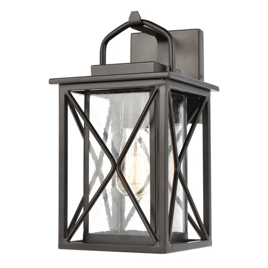 Carriage Light 7" 1 Light Sconce in Matte Black