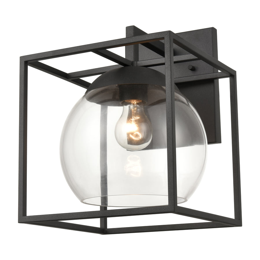 Cubed 10' 1 Light Sconce in Charcoal