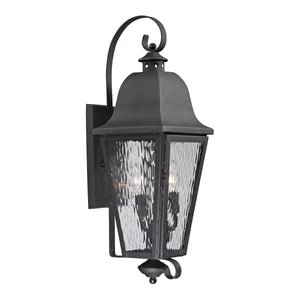 Forged Brookridge 10' 3 Light Sconce in Charcoal