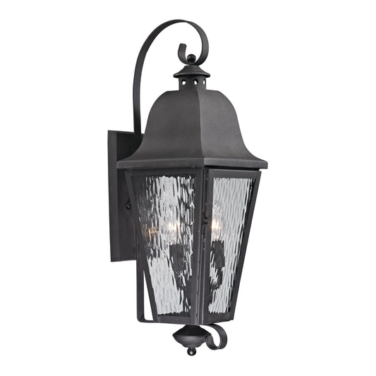 Forged Brookridge 10" 3 Light Sconce in Charcoal