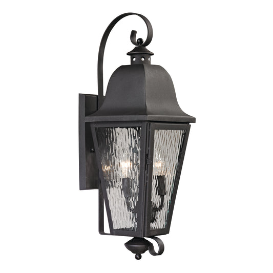 Forged Brookridge 8" 2 Light Sconce in Charcoal