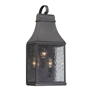 Forged Jefferson 9' 3 Light Sconce in Charcoal