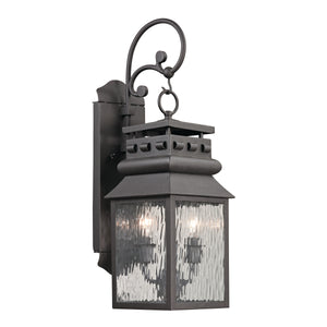 Forged Lancaster 7' 2 Light Sconce in Charcoal