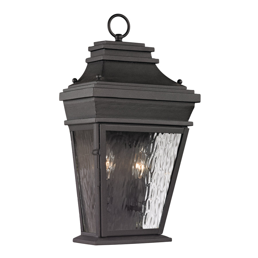 Forged Provincial 10' 2 Light Sconce in Charcoal