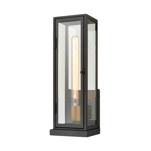 Foundation 17" 1 Light Sconce in Aged Brass & Matte Black