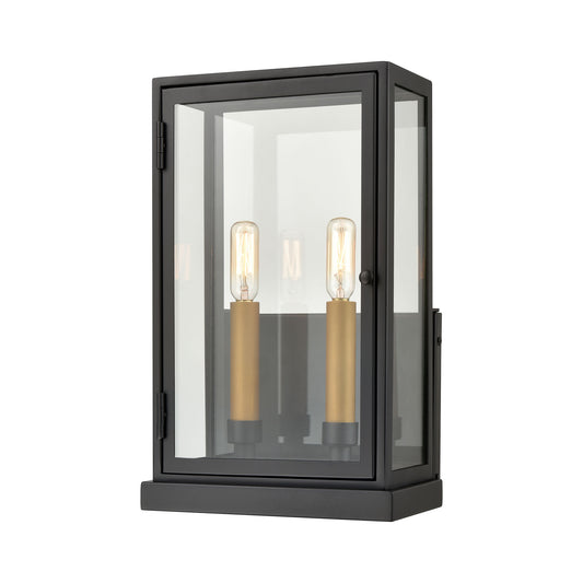 Foundation 9" 2 Light Sconce in Matte Black