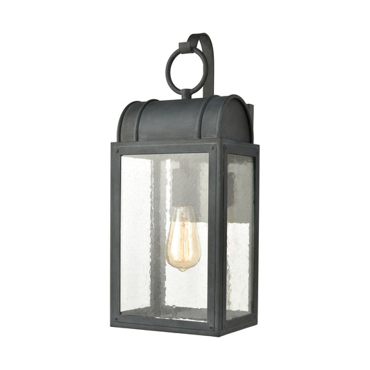 Heritage Hills 8" 1 Light Sconce in Aged Zinc