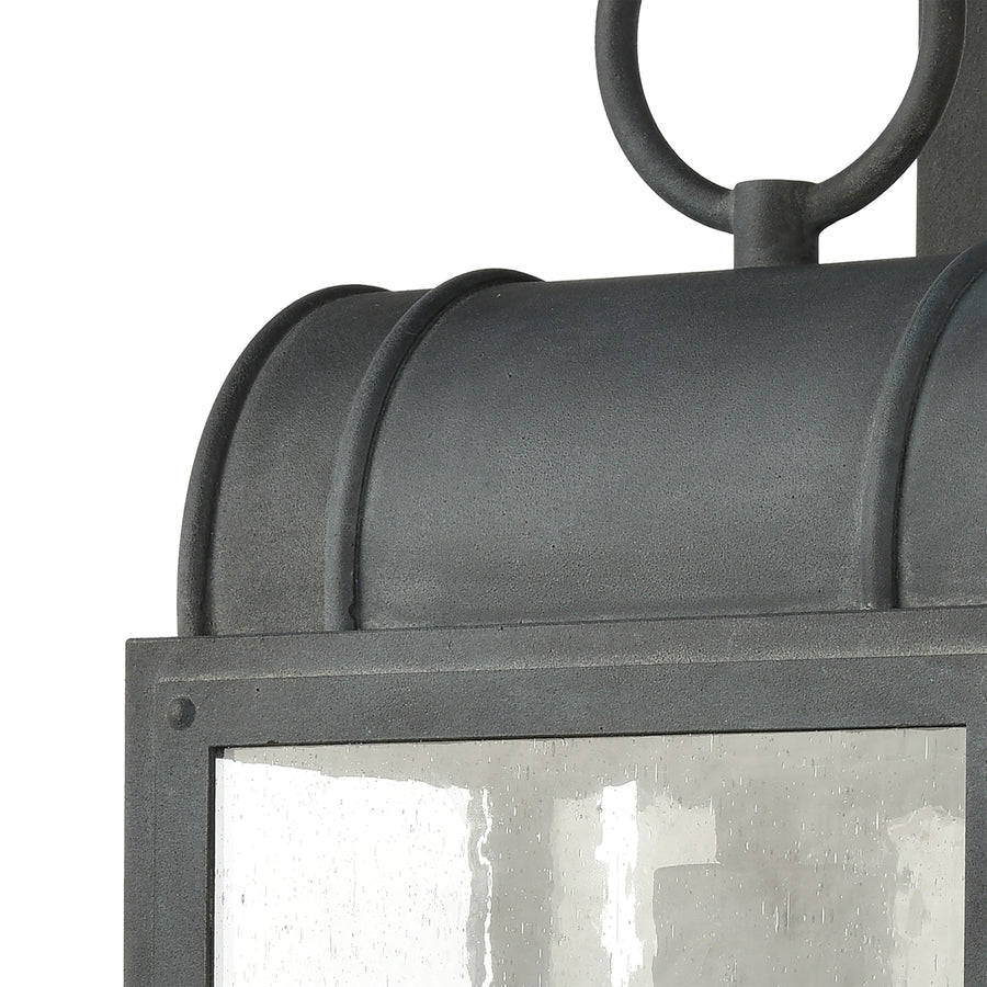 Heritage Hills 8' 1 Light Sconce in Aged Zinc