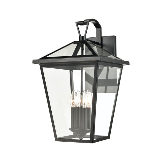 Main Street 12" 4 Light Sconce in Black