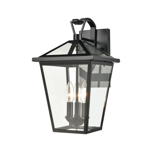 Main Street 9" 3 Light Sconce in Black