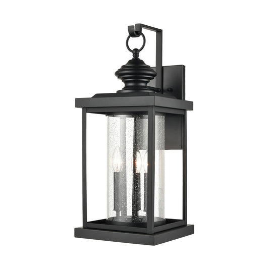 Minersville 10" 3 Light Sconce in Matte Black