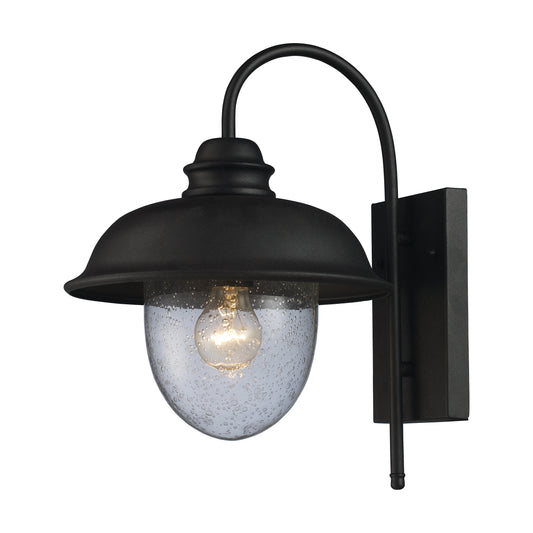 Streetside Cafe 12" 1 Light Sconce in Matte Black