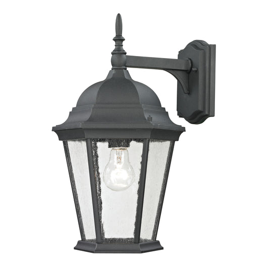 Temple Hill 18" 1 Light Sconce in Matte Textured Black