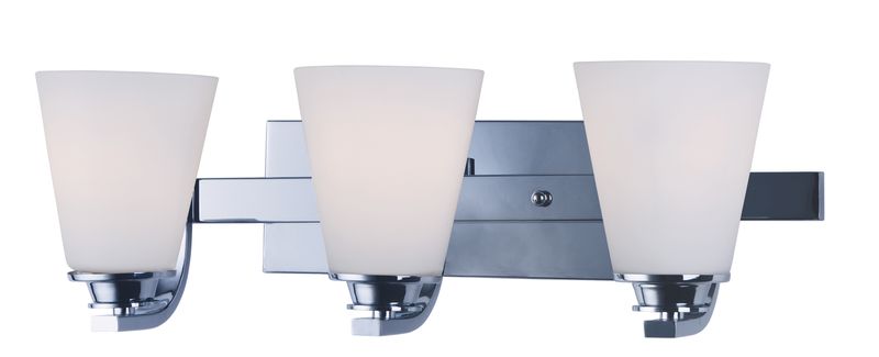 Conical 19' 3 Light Bath Vanity Light in Polished Chrome