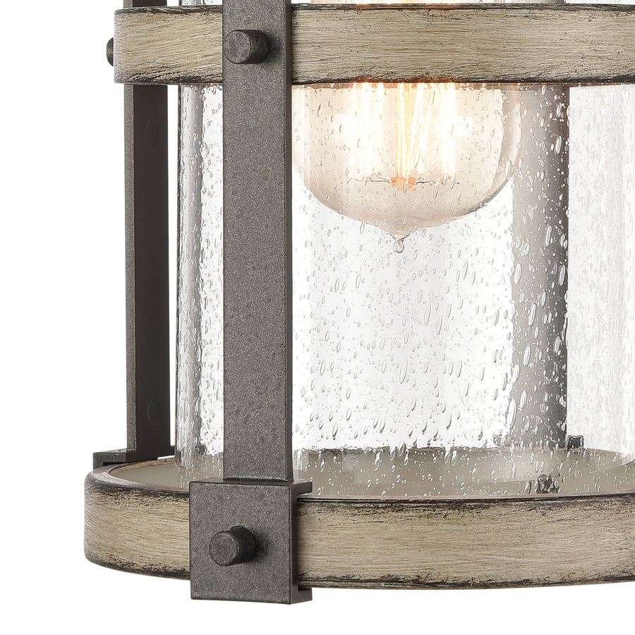 Crenshaw 7' 1 Light Sconce in Anvil Iron