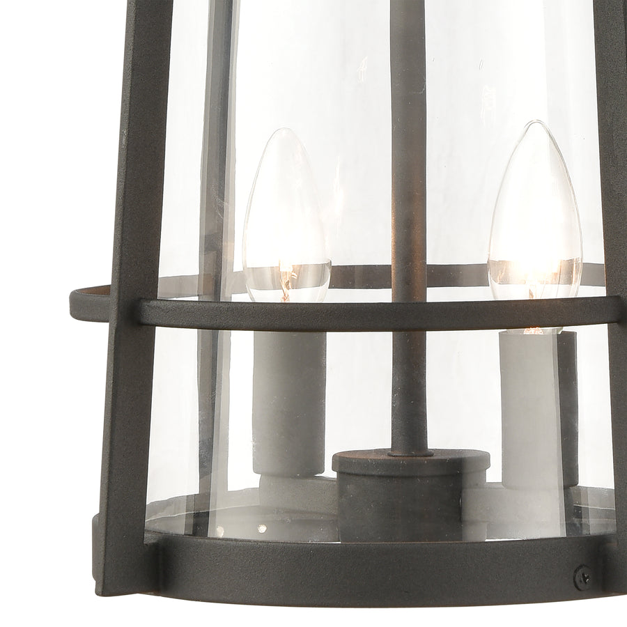 Crofton 10' 2 Light Sconce in Charcoal