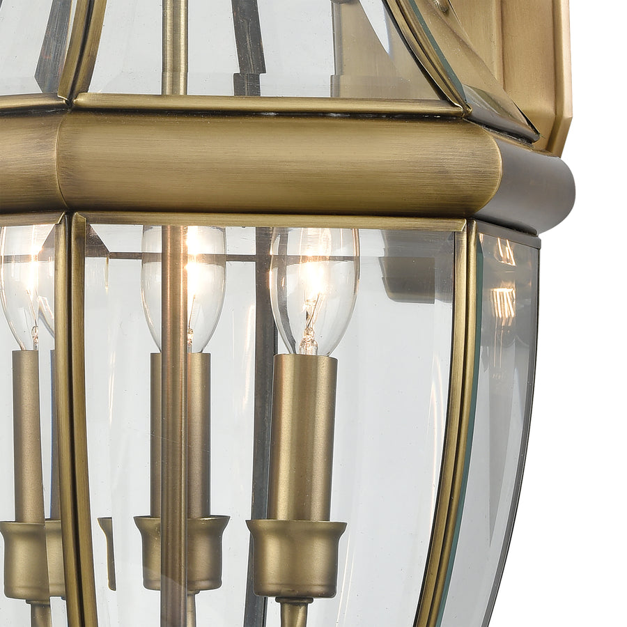 Ashford 12' 3 Light Sconce in Antique Brass