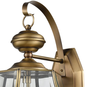 Ashford 12' 3 Light Sconce in Antique Brass