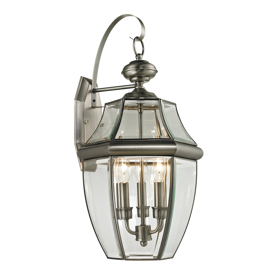 Ashford 12' 3 Light Sconce in Antique Nickel