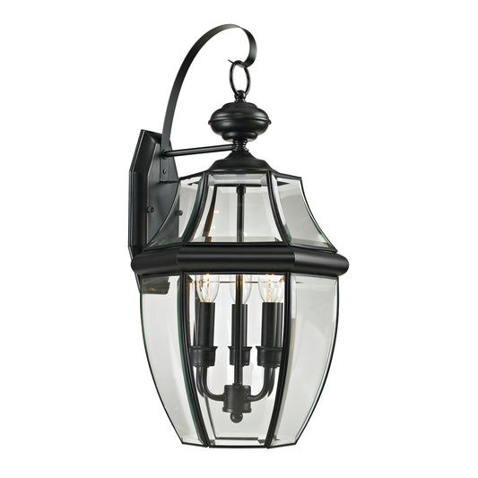 Ashford 12" 3 Light Sconce in Black