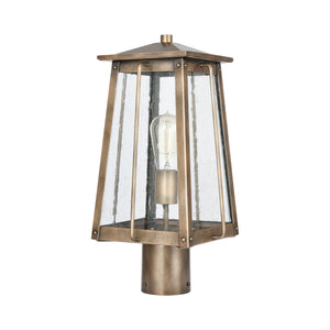 Kirkdale 17' 2 Light Post Mount in Vintage Brass