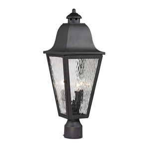 Forged Brookridge 3 Light Post Mount in Charcoal