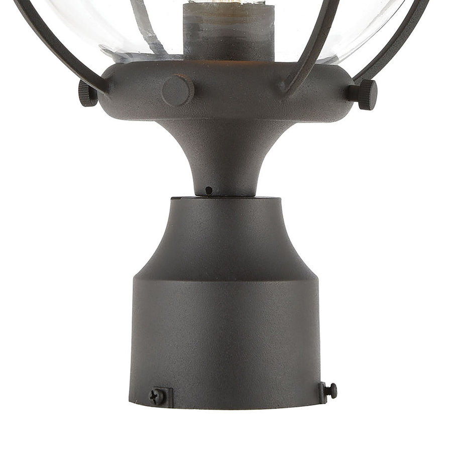 Girard 1 Light Post Mount in Charcoal