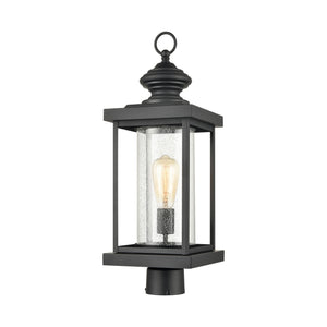 Minersville 1 Light Post Mount in Matte Black