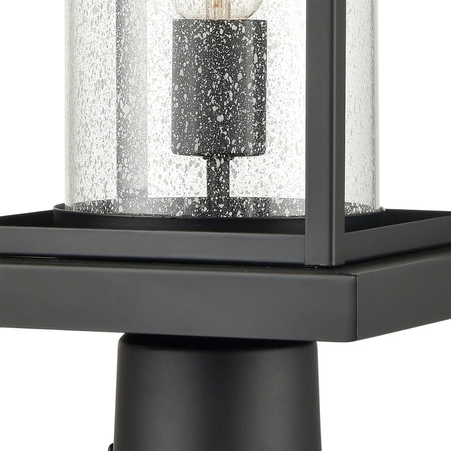 Minersville 1 Light Post Mount in Matte Black