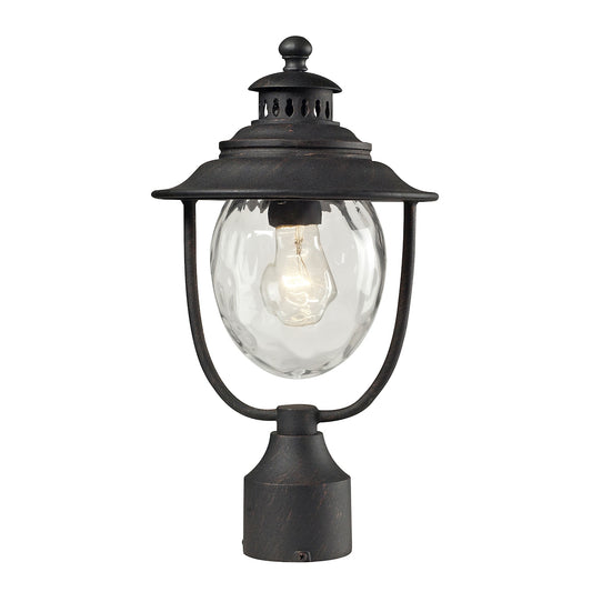 Searsport 1 Light Post Mount in Weathered Charcoal