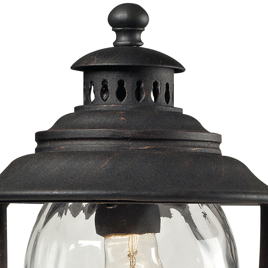 Searsport 1 Light Post Mount in Weathered Charcoal