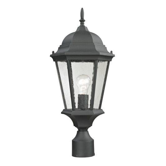 Temple Hill 18" 1 Light Post Mount in Matte Textured Black